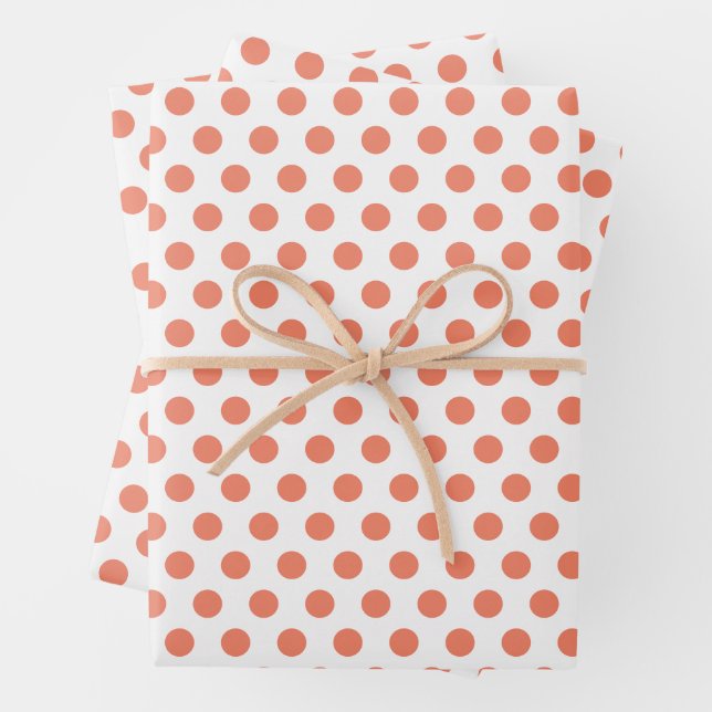 Dots Orange Geschenkpapier Set (Beispiel)
