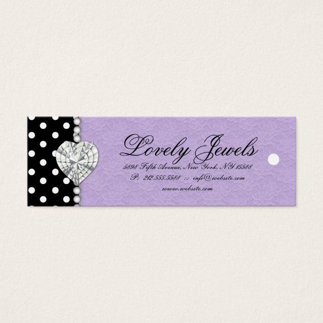 Dots Pearl Lace Jewels Price Tag Lila (Vorderseite)