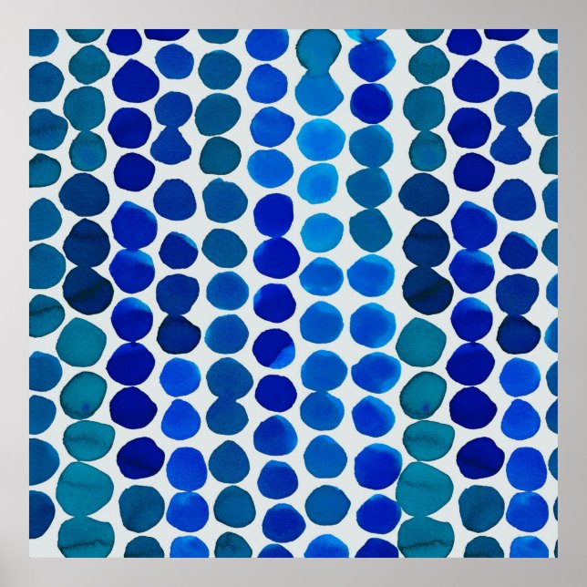 Dots Poster in Blau (Vorne)