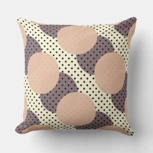 Dots rosa lila schwarz auf cremefarben kissen
