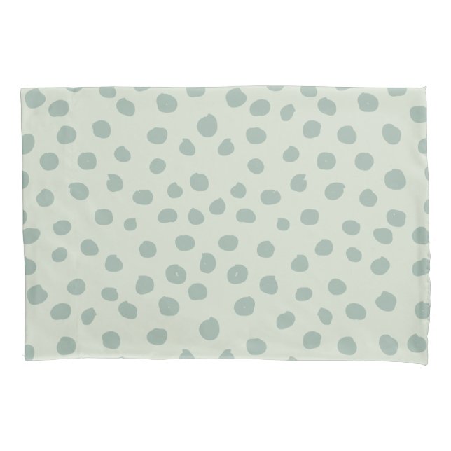 Dots Sage Green Kissenbezug (Vorderseite)