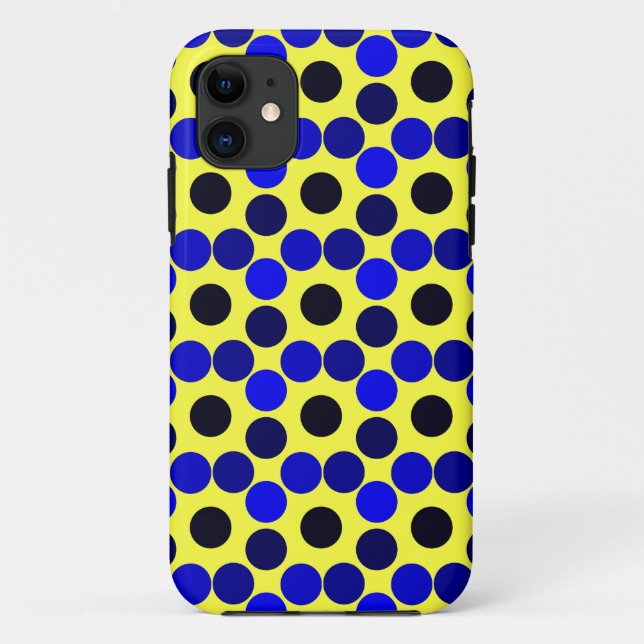 Dots Schwarz und Blau sehen Case-Mate iPhone Hülle (Rückseite)