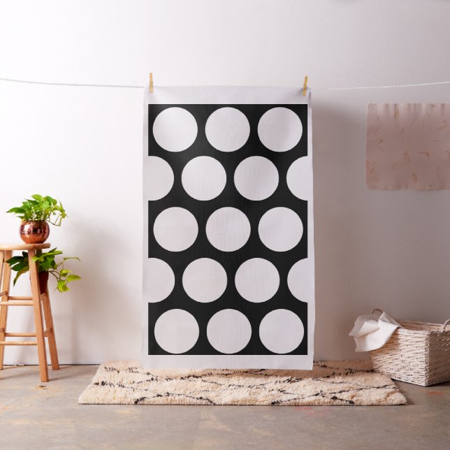 Dots Schwarz-Weiß-Muster Stoff (Beispiel)