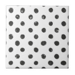 Dots Schwarz-weißes Muster Niedlich Moderne einfac Fliese<br><div class="desc">Dots Schwarz-weißes Muster Niedlich Moderne einfach</div>