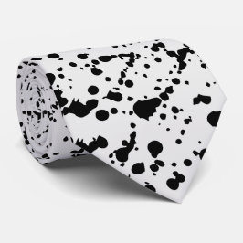 Dots Schwarzweiß-Abstraktes Muster Krawatte