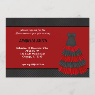 Dots Sweet Quinceanera Einladung