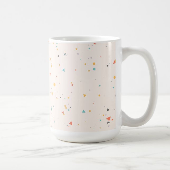 Dots & Triangle Confetti-Muster Kaffeetasse (Rechts)