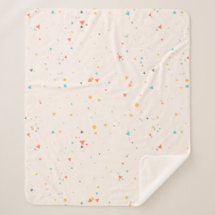 Dots & Triangle Confetti-Muster Sherpadecke