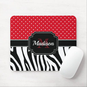 Dots & Zebra Print Mousepad