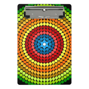 Dotted Abstrakt Mandala Art Design-65904 Mini Klemmbrett