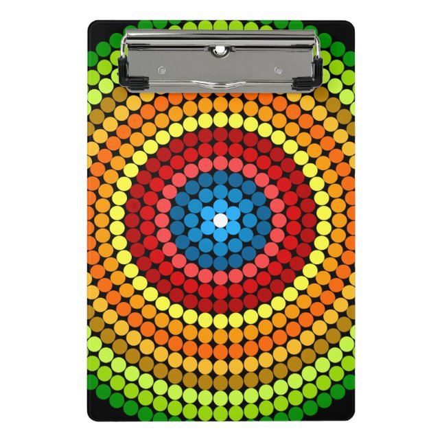 Dotted Abstrakt Mandala Art Design-65904 Mini Klemmbrett (Vorderseite)