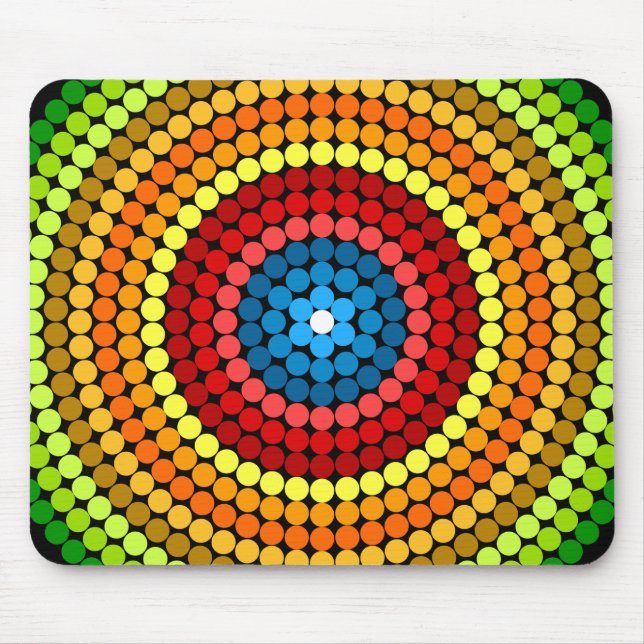 Dotted Abstrakt Mandala Art Design-65904 Mousepad (Vorne)