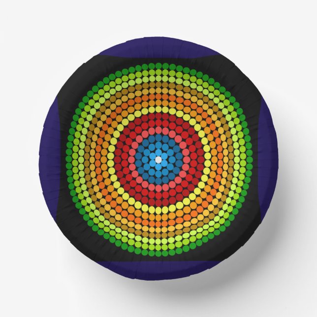 Dotted Abstrakt Mandala Art Design-65904 Pappteller (Vorderseite)