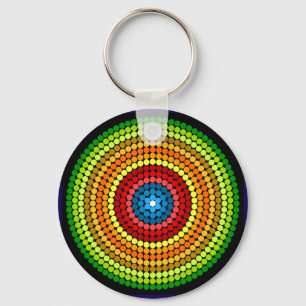 Dotted Abstrakt Mandala Art Design-65904 Schlüsselanhänger