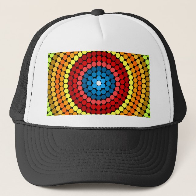 Dotted Abstrakt Mandala Art Design-65904 Truckerkappe (Vorderseite)