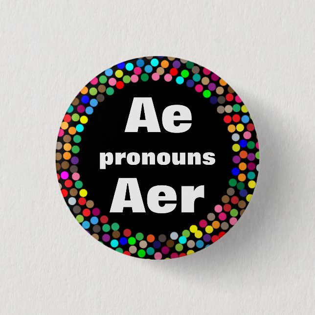 Dotted Aer Pronouns Button (Vorderseite)
