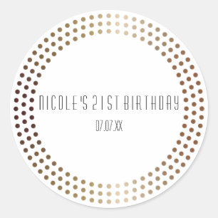 Dotted Gold Circles Moderne Dots Custom Gevor Runder Aufkleber