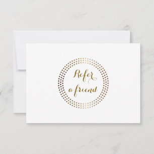 Dotted Gold Circles Moderne Dots Reference Card