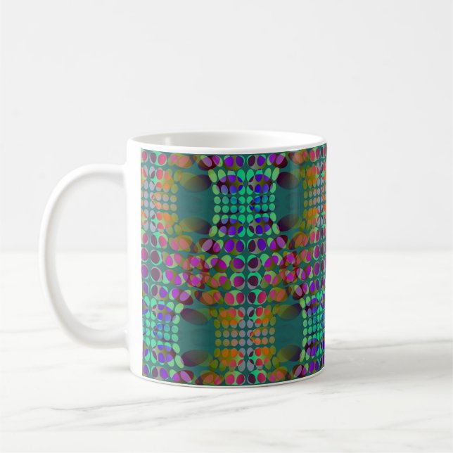 Dotted Orgeordnete Chaos Wallpaper farbig + Ihre I Kaffeetasse (Links)
