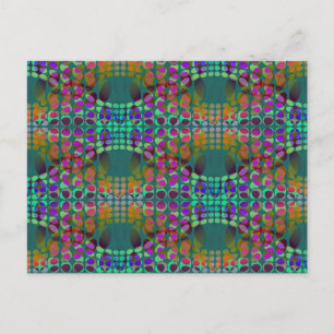 Dotted Orgeordnete Chaos Wallpaper farbig + Ihre I Postkarte