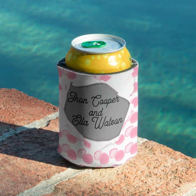 Dotted pink pastel aesthetic weeding can cooler dosenkühler (In Situ Pool)