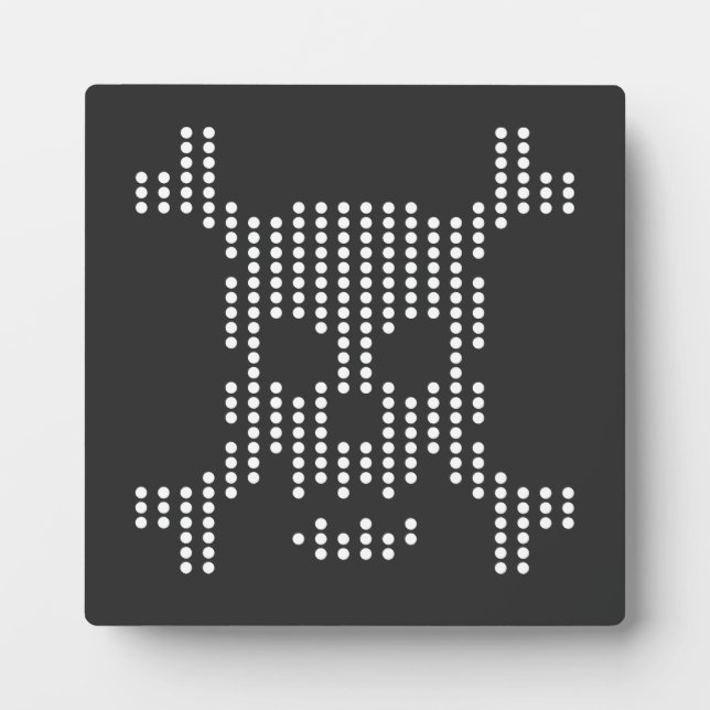 Dotted Skull Halftone Fotoplatte (Vorderseite)