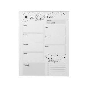 Dotted Weekly Planer Notizblock