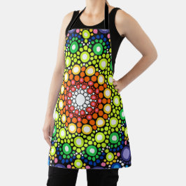Dotter Mandala Retro Hippie Dots Schürze