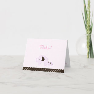 Dottie Pink Elephant geklappt Danke Notizen