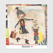 Dottie und ihr Mini Me - Art Sticker