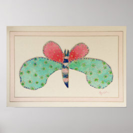 Dotto Butterfly mit französischer Mat Print Poster