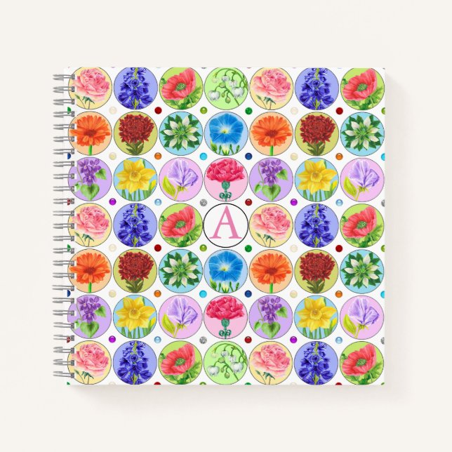 Dotty Birth Flower and Gem Carnet (Devant)