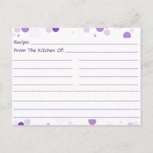 Dotty Blank Recipe Cards Postkarte