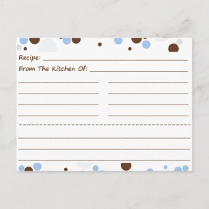Dotty Blank Recipe Cards Postkarte