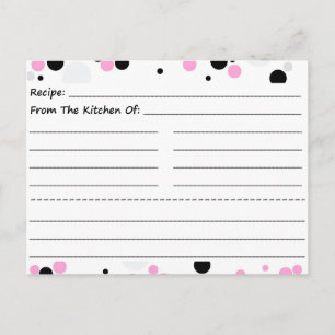 Dotty Blank Recipe Cards Postkarte