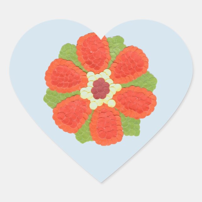Dotty Blume Heart Sticker (Vorderseite)