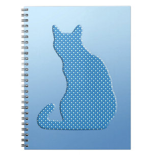 Dotty Cat - Blautöne Notizblock
