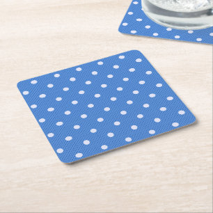 Dotty Delight Blue Rechteckiger Pappuntersetzer