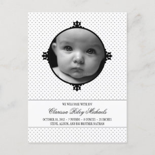 Dotty Delight Foto Birth Ankündigung