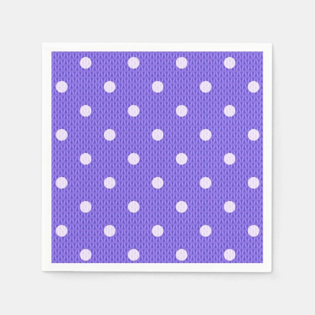 Dotty Delight Lila Paper Serviette (Vorderseite)
