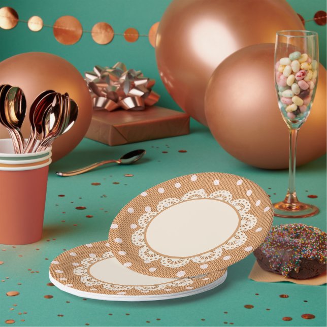 Dotty Delight Orange Pappteller (Multi)
