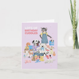 Dotty Dog Cudly Toy Birthday Cuddles Karte