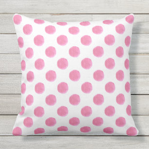 dotty Kissen der rosa Tupfen des Aquarells im