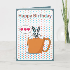 Dotty lapin Bonne carte d'anniversaire