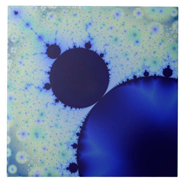 Dotty Mandelbrot Keramik Tile Fliese (Vorderseite)