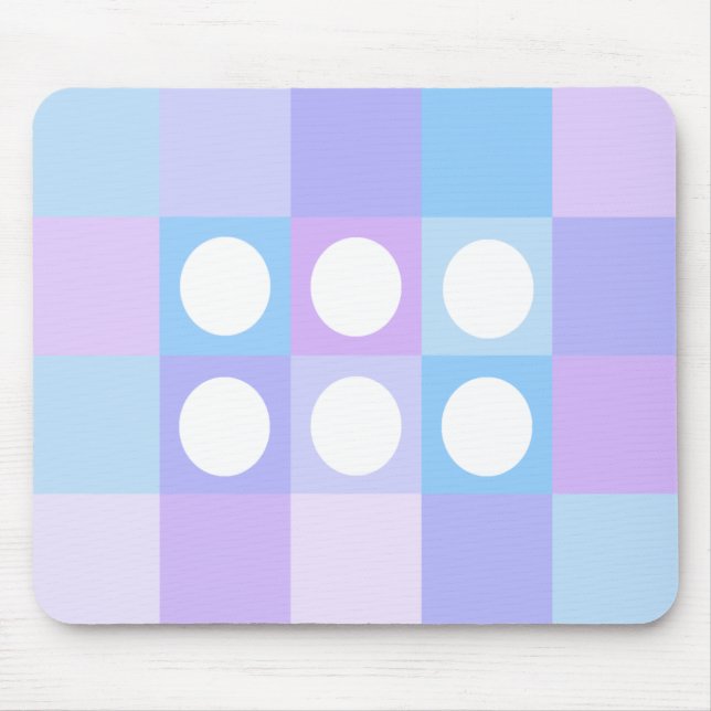 Dotty Quadrate und Kreise Mousepad (Vorne)