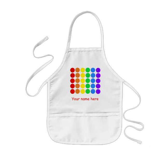 Dotty Regenbogen Kinderschürze (Vorne)