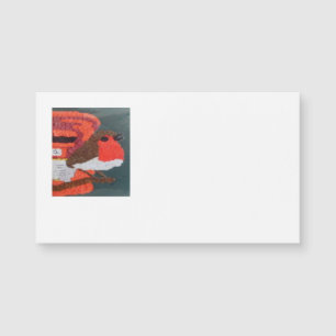 Dotty Robin Magnetic Business Card Magnetkarte