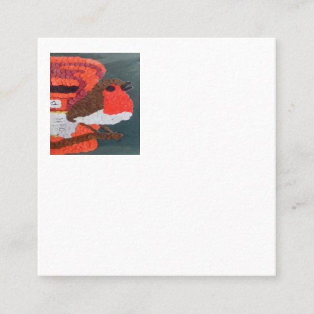 Dotty Robin Square Calling Card Telefonnummerkarte (Vorderseite)