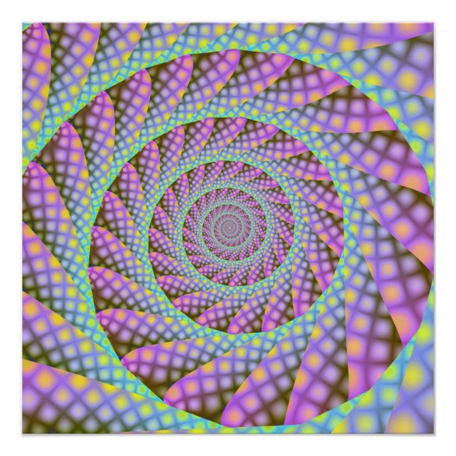 Dotty Spiral Zazzle Perfect Poster (Vorderseite)